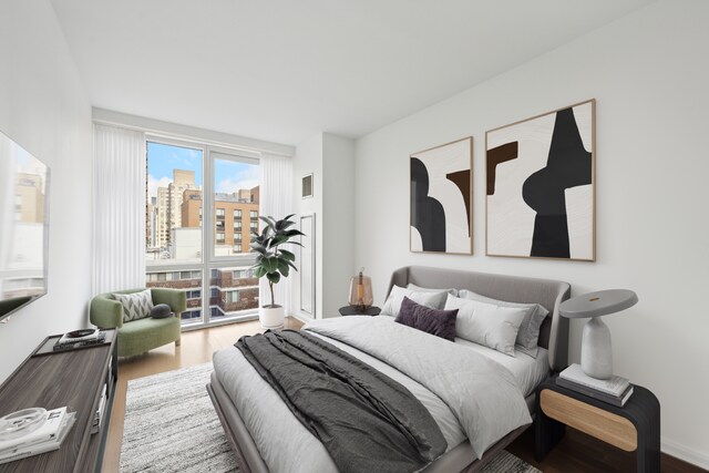 spare room featuring dark hardwood / wood-style flooring