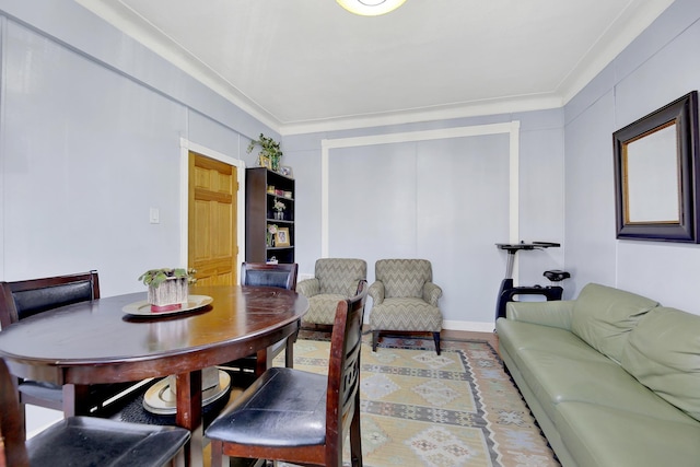 dining space featuring wood finished floors