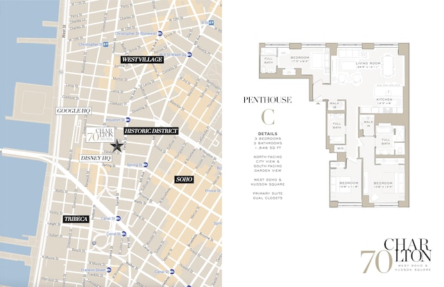 map of property with streets / nearby areas