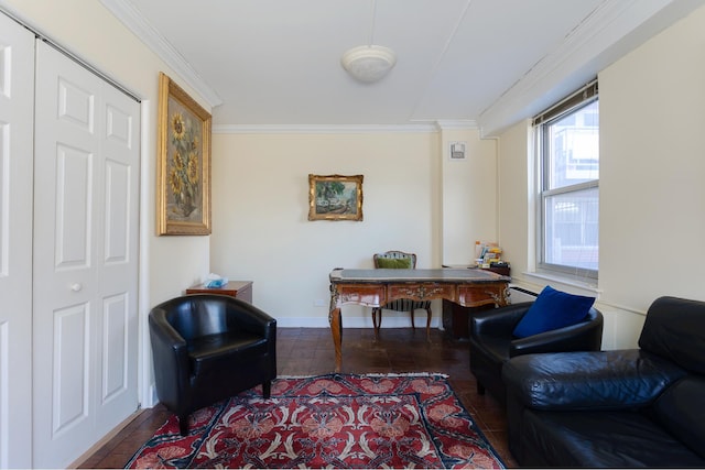 135 Ocean Pkwy Unit 1U, New York City, NY 11218 - living area featuring ornamental molding and baseboards