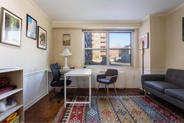 135 Ocean Pkwy Unit 1U, New York City, NY 11218 - office area with ornamental molding