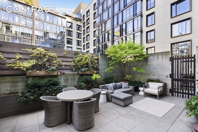 view of patio with outdoor lounge area