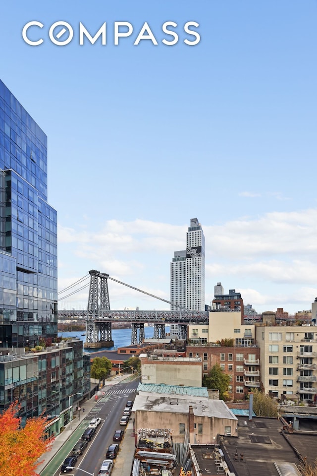 view of city featuring a water view