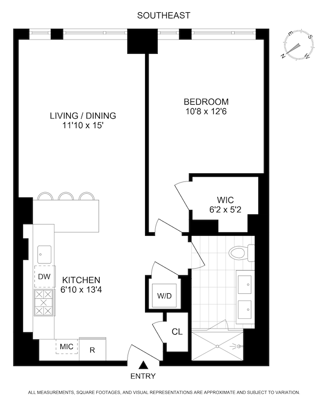 202 Broome St Unit 7L, New York City, NY 10002 - home floor plan