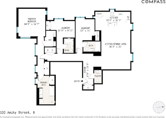 100 Amity St Unit 3A, New York City, NY 11201 - floor plan