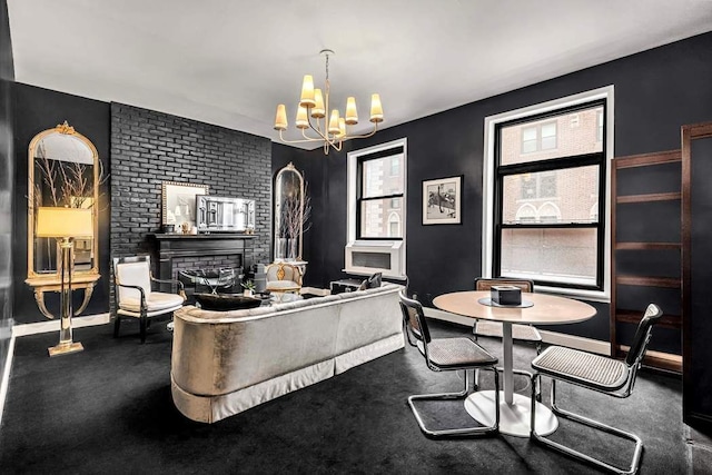 55 E 65th St Unit 7D, New York City, NY 10065 - office area featuring a chandelier and baseboards
