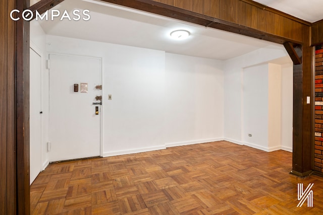 interior space with baseboards