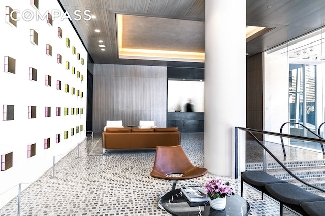 50 W St Unit 14B, New York City, NY 10006 - welcome area with recessed lighting