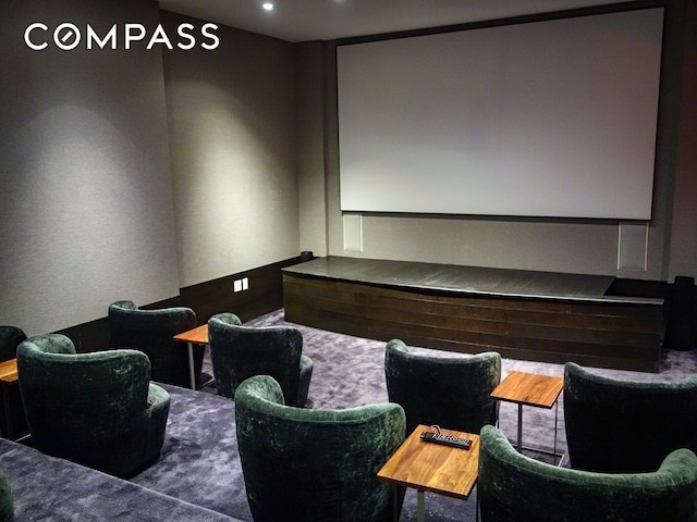 50 W St Unit 14B, New York City, NY 10006 - carpeted cinema with recessed lighting