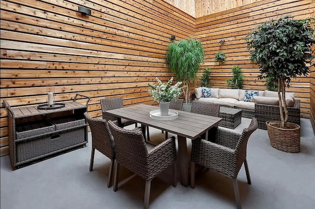 view of patio / terrace with an outdoor hangout area and outdoor dining area