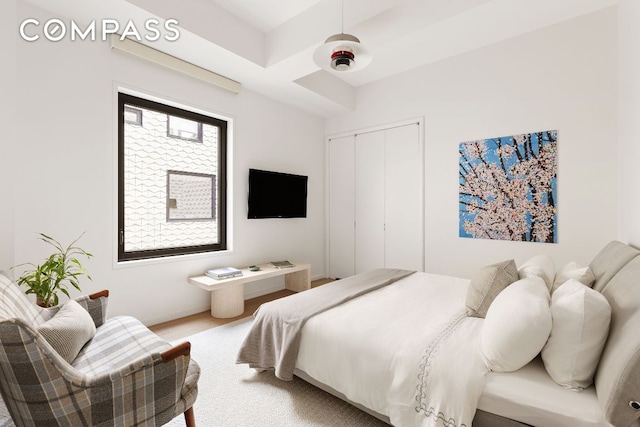 bedroom featuring a closet