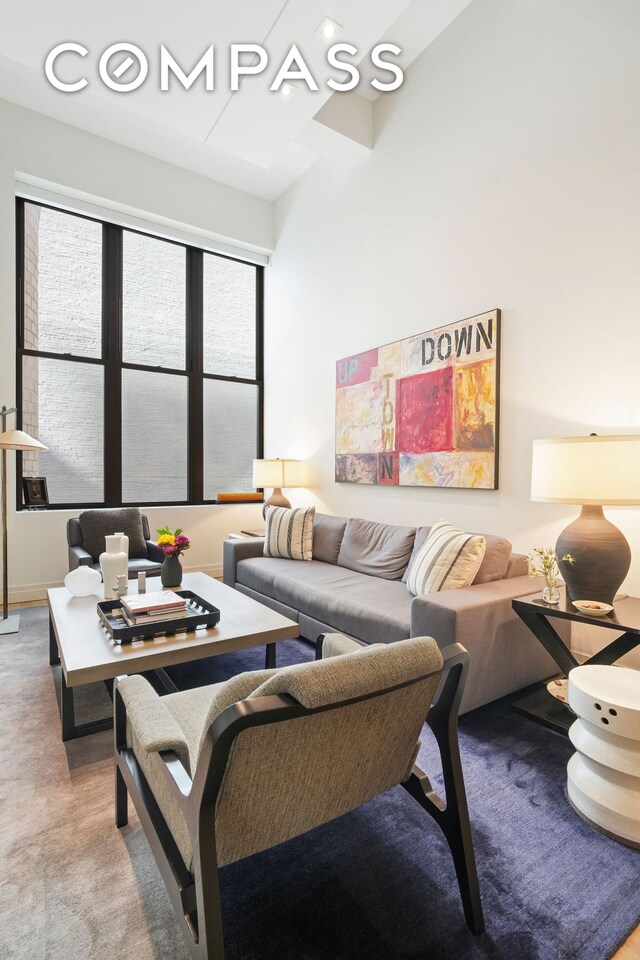 421 Hudson St Unit 221, New York City, NY 10014 - living room with light colored carpet