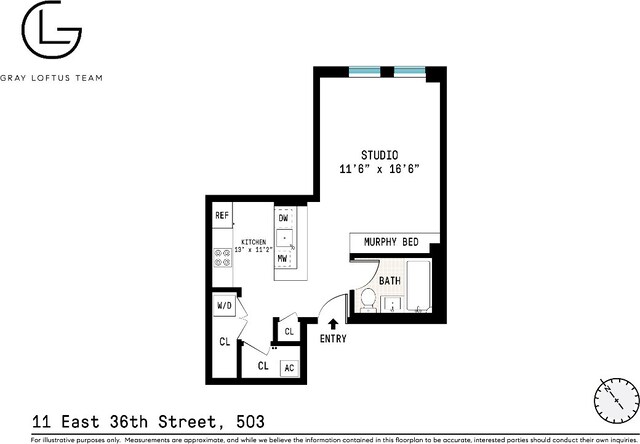 11 E 36th St Unit 503, New York City NY, 10016, 1 bath condo for sale