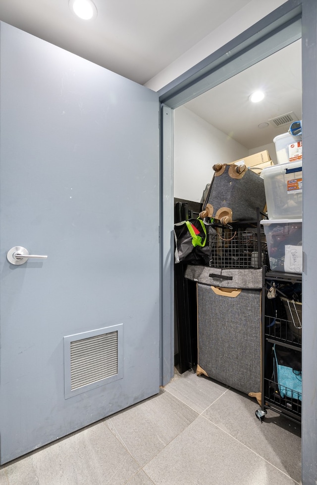 storage room featuring visible vents