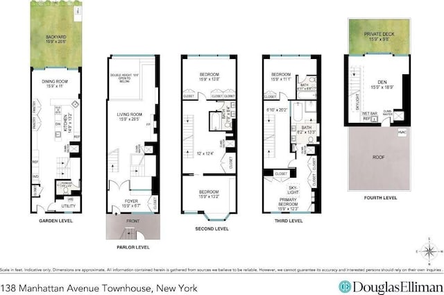 138 Manhattan Ave, New York City NY, 10025, 4 bedrooms, 3.5 baths townhouse for sale