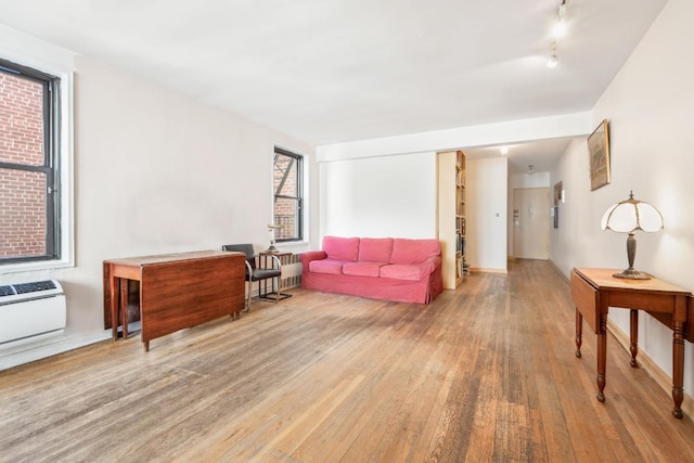 living room featuring hardwood / wood-style flooring