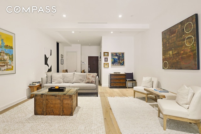 181 Hudson St Unit 2B, New York City, NY 10013 - living room featuring light wood-style floors and recessed lighting