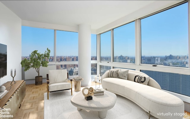 215 E 96th St Unit 25C, New York City, NY 10128 - sunroom featuring a view of city