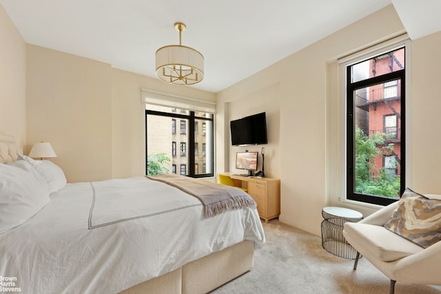 view of carpeted bedroom