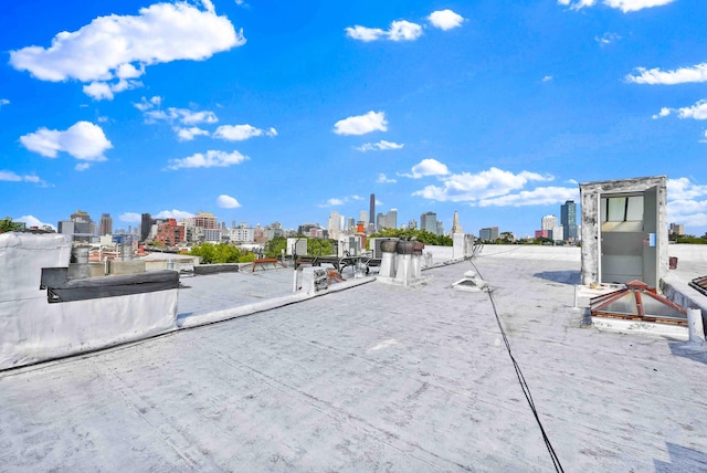 view of road with a city view