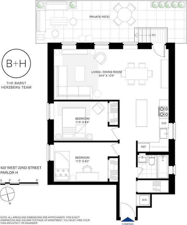 422 W 20th Street Parlor H, New York City, NY 10011 - floor plan / room layout