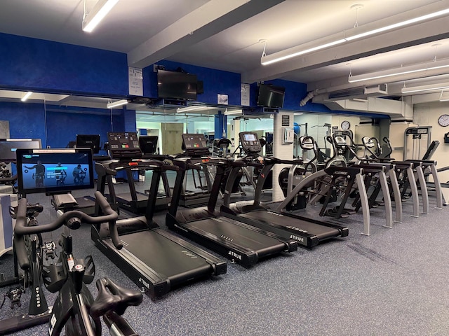 view of exercise room