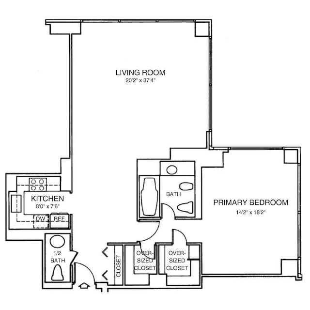 721 5th Ave Unit 52D, New York City, NY 10022 - view of room layout