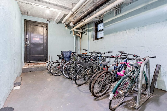 garage featuring bike storage