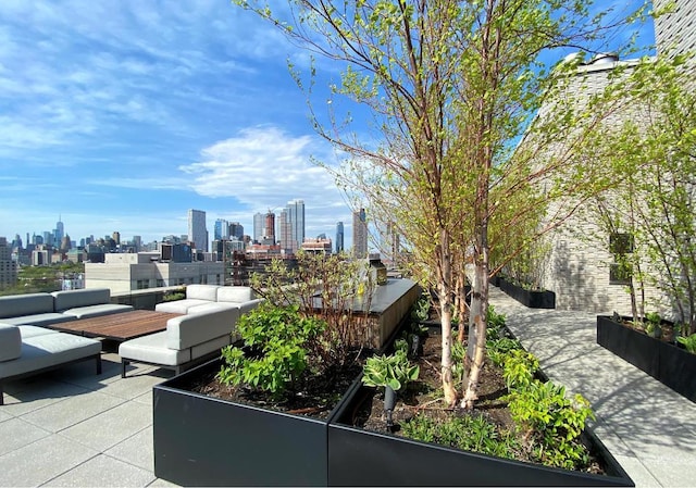 view of patio with an outdoor living space