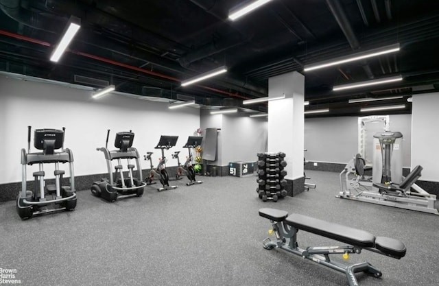 view of workout area