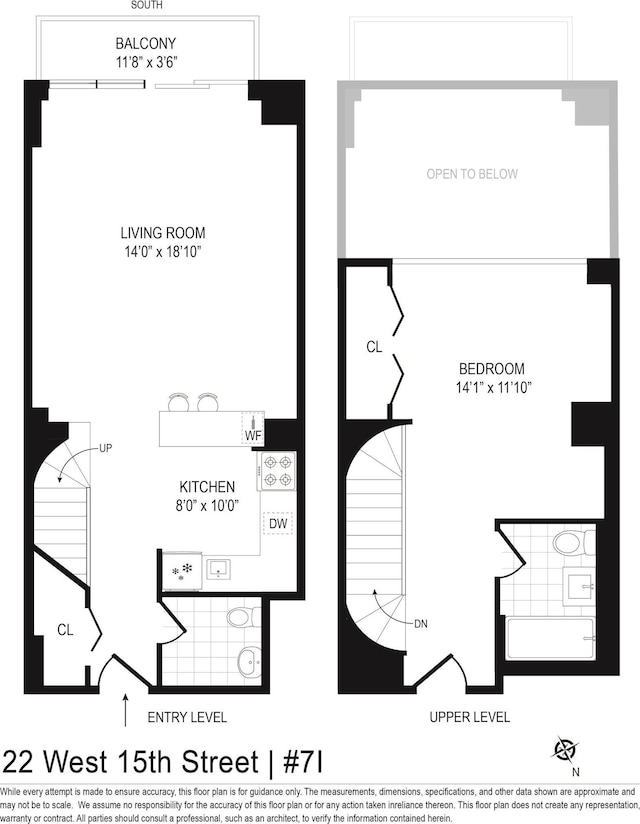 22 W 15th St Unit 7I, New York City, NY 10011 - floor plan