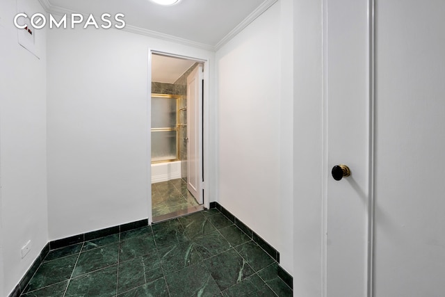 36 Sutton Pl S Unit 8E, New York City, NY 10022 - hallway with crown molding and baseboards