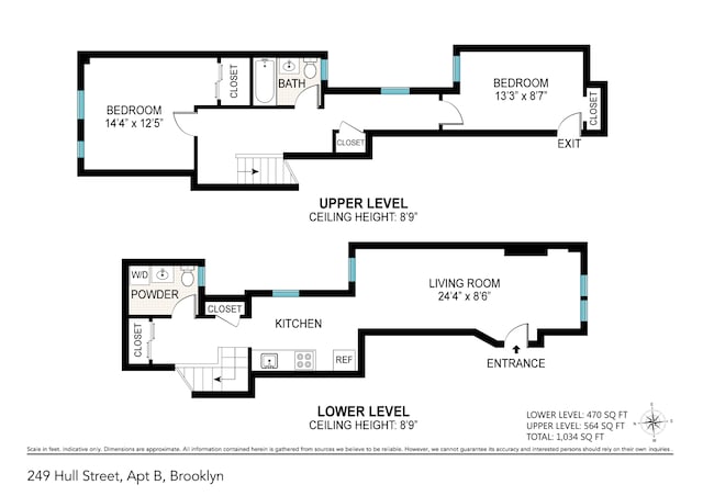 249 Hull St Unit B, New York City, NY 11233 - view of room layout