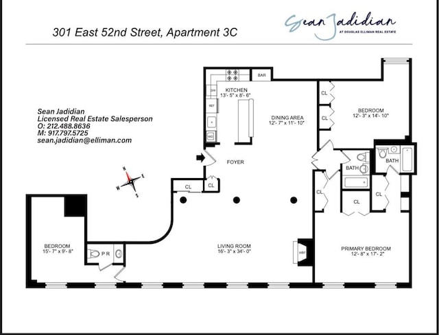 301 E 52nd St Unit 3C, New York City NY, 10022, 3 bedrooms, 2.5 baths condo for sale