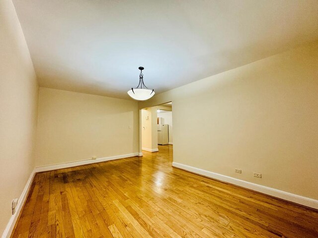 empty room featuring light wood-type flooring