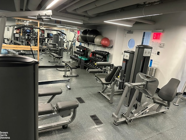 view of exercise room