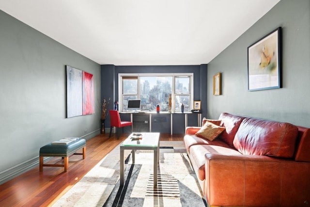 living room featuring hardwood / wood-style floors