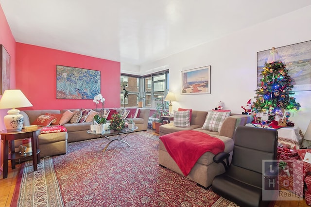 570 Grand St Unit H1405, New York City, NY 10002 - living area with wood finished floors