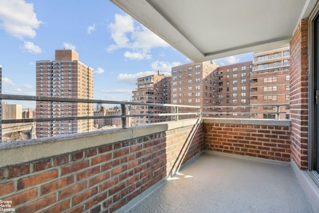 balcony with a city view