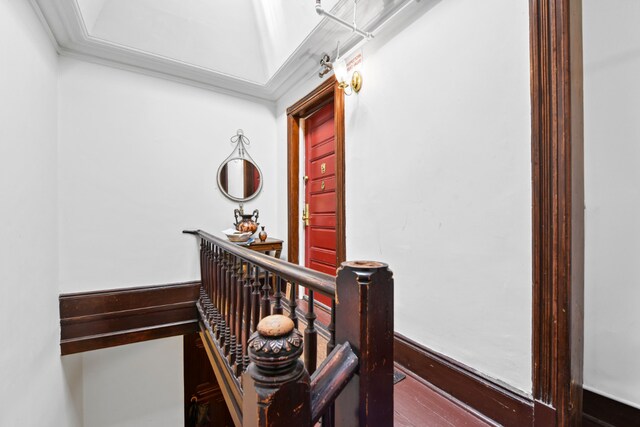 bedroom featuring radiator and hardwood / wood-style floors