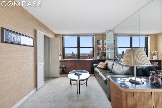 view of carpeted living room