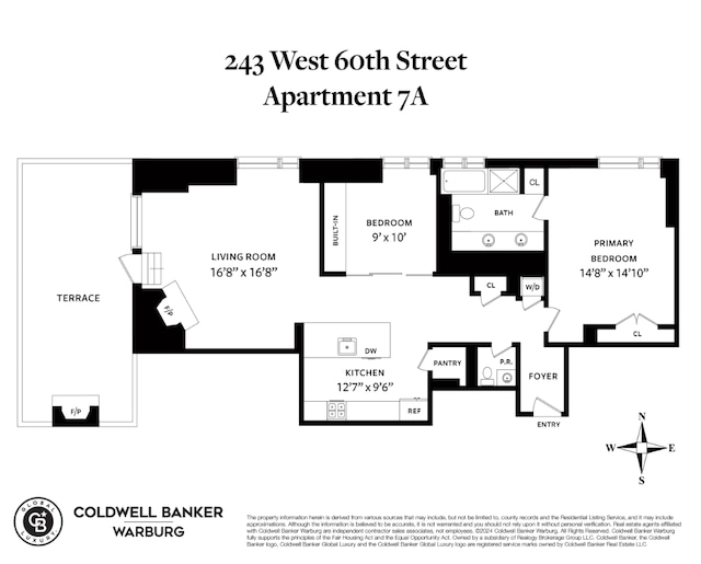 243 W 60th St Unit 7A, New York City NY, 10023, 2 bedrooms, 1.5 baths condo for sale