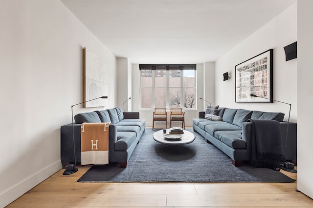 living room featuring hardwood / wood-style floors