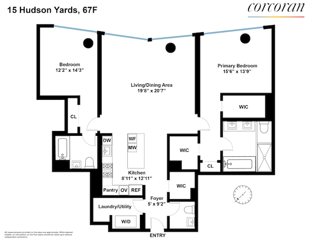 15 Hudson Yards Unit 67F, New York City, NY 10001 - floor plan / room layout