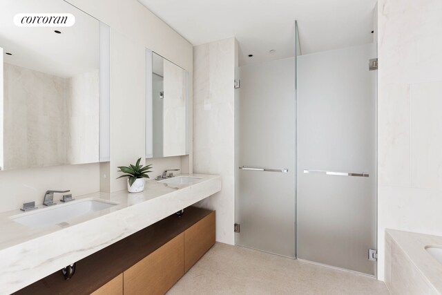 15 Hudson Yards Unit 67F, New York City, NY 10001 - full bath with double vanity and a bath