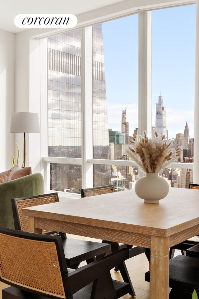 15 Hudson Yards Unit 67F, New York City, NY 10001 - dining space with a view of skyline