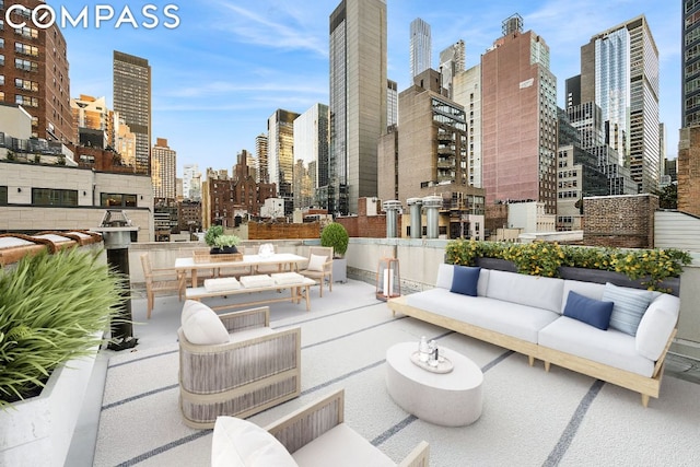 view of patio with an outdoor hangout area