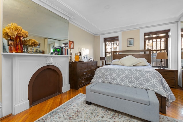 464 5th St, New York City, NY 11215 - bedroom with wood finished floors and ornamental molding