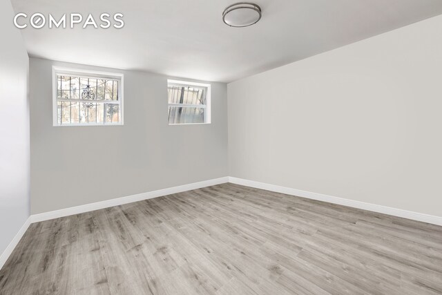 empty room featuring light hardwood / wood-style floors