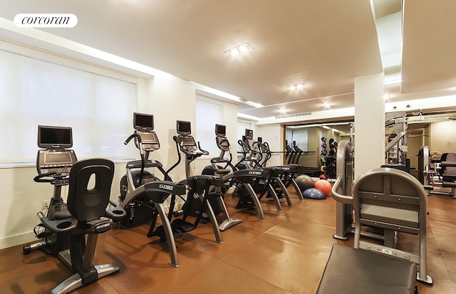 view of exercise room